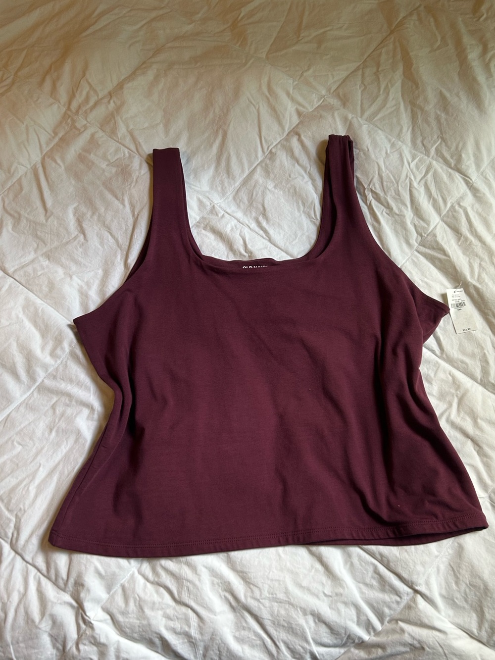 Women's Scoop Neck Tank Top in Deep Plum